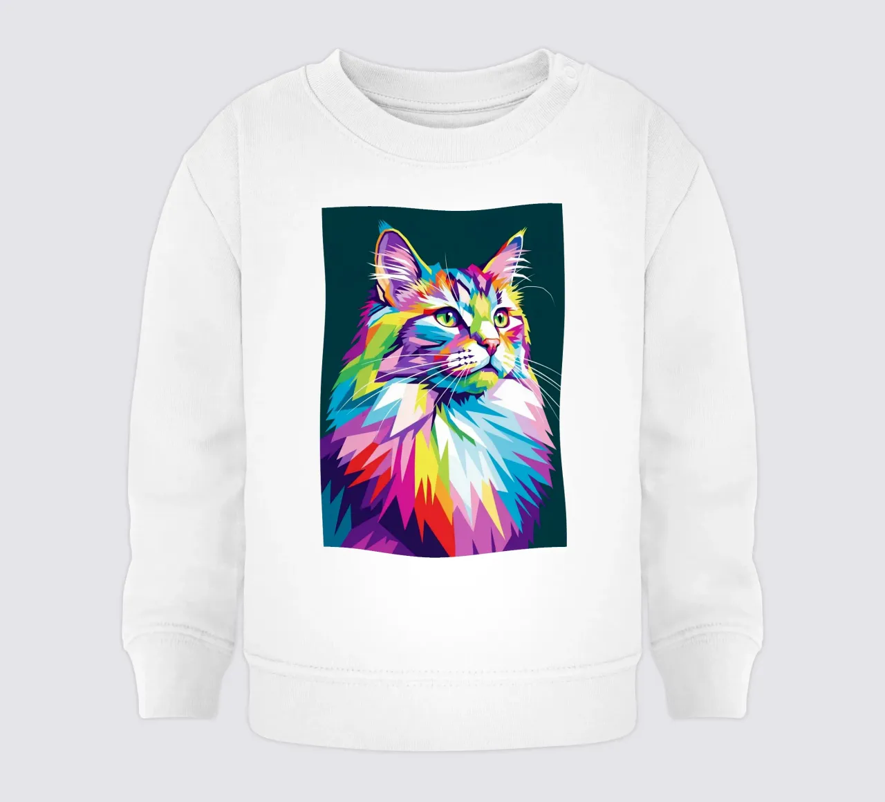 Gatto colorato (3) felpa neonato da Wild Life studio