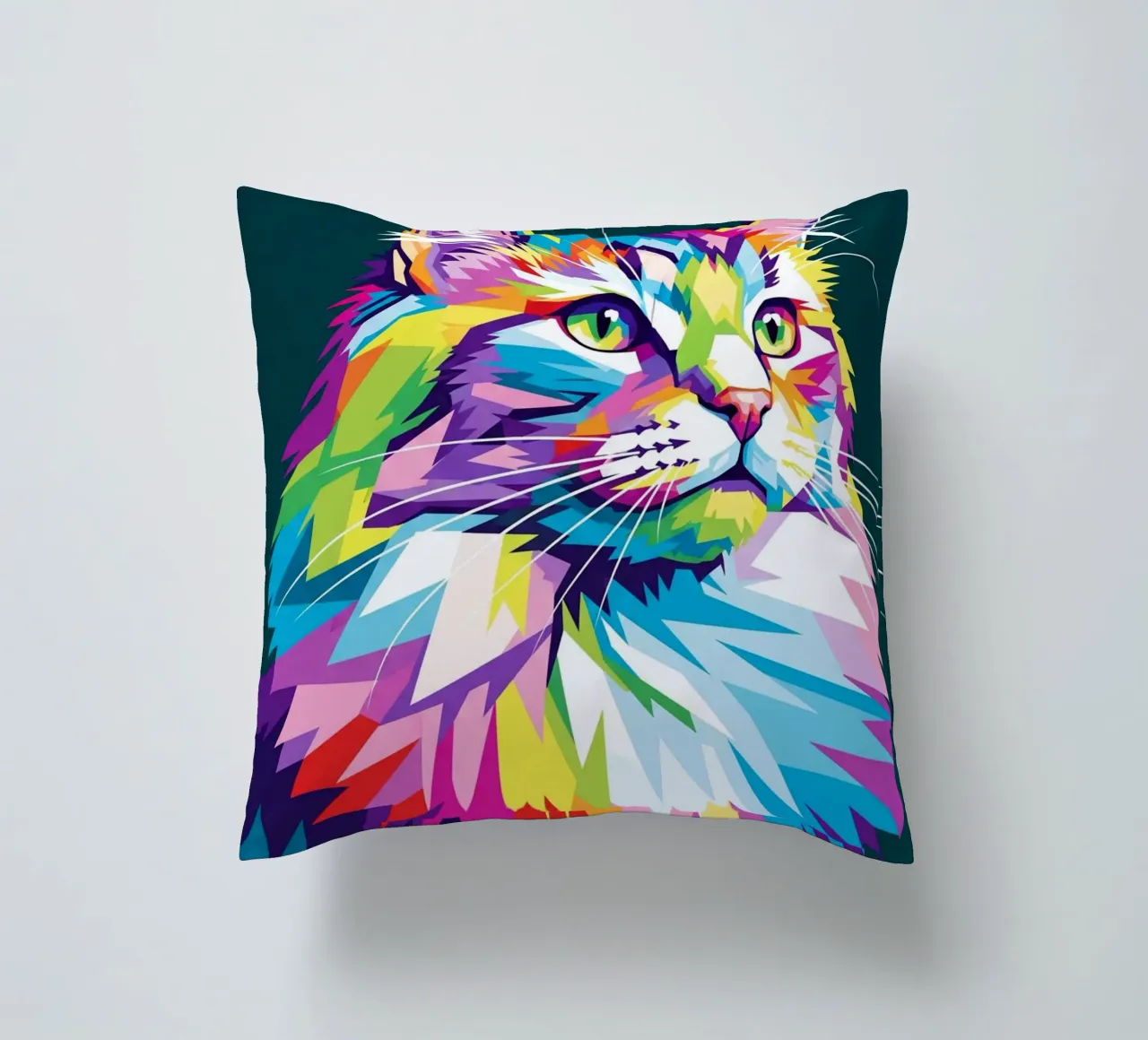 Gatto colorato (3) cuscino da Wild Life studio