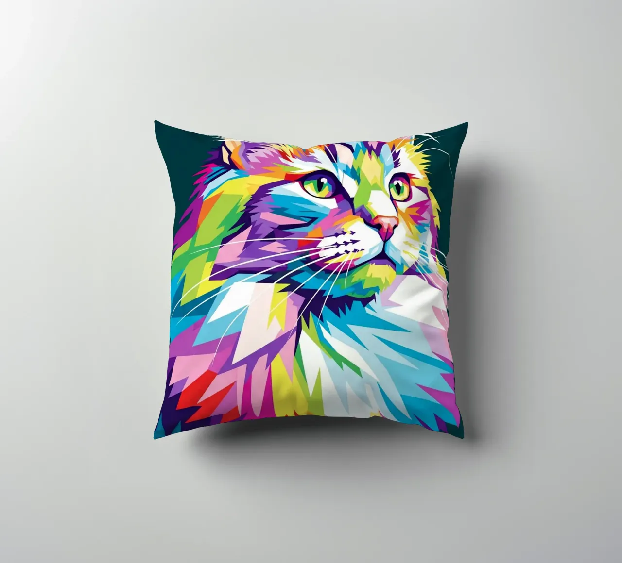 Gatto colorato (3) cuscino da Wild Life studio