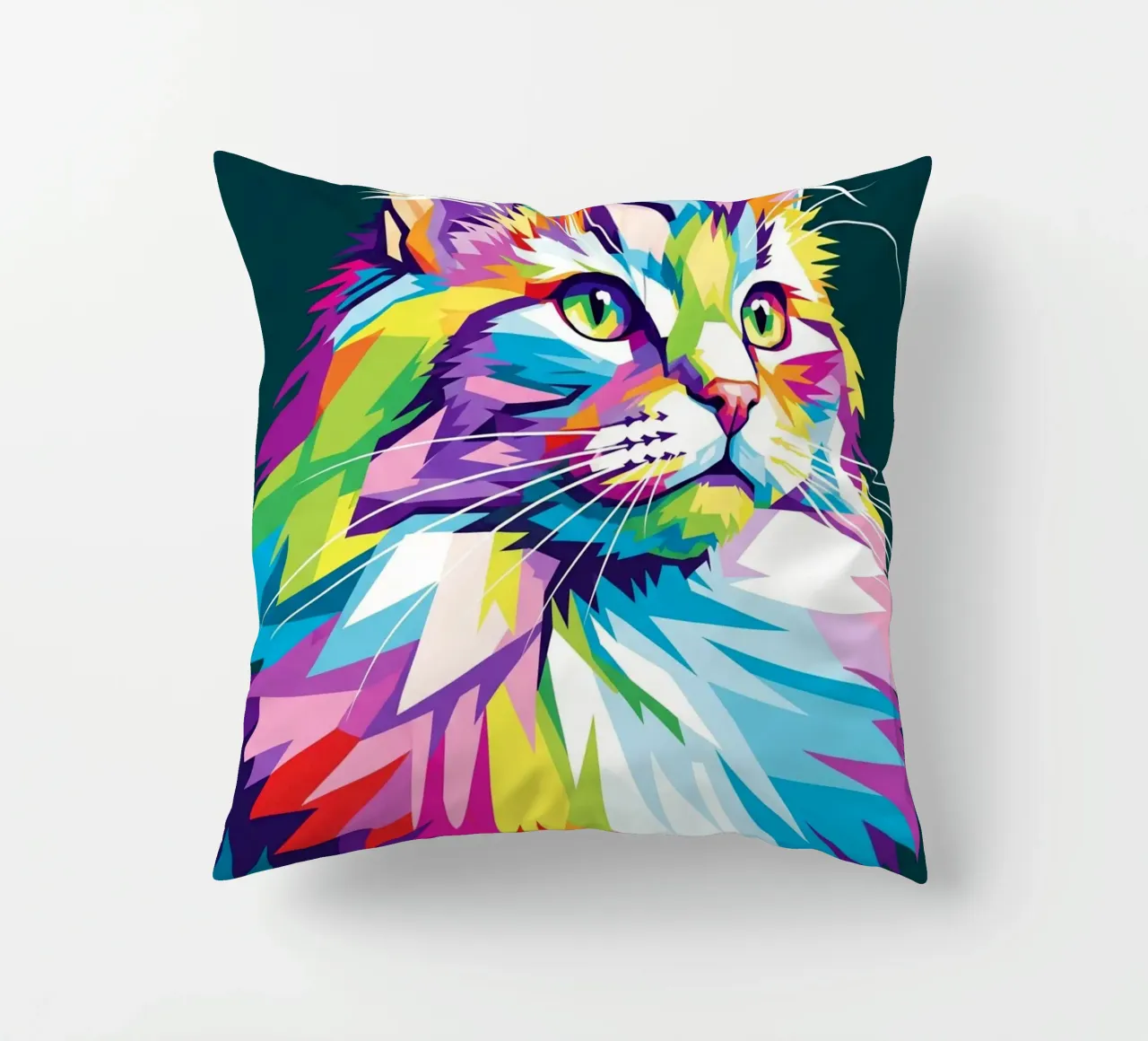 Gatto colorato (3) cuscino da Wild Life studio