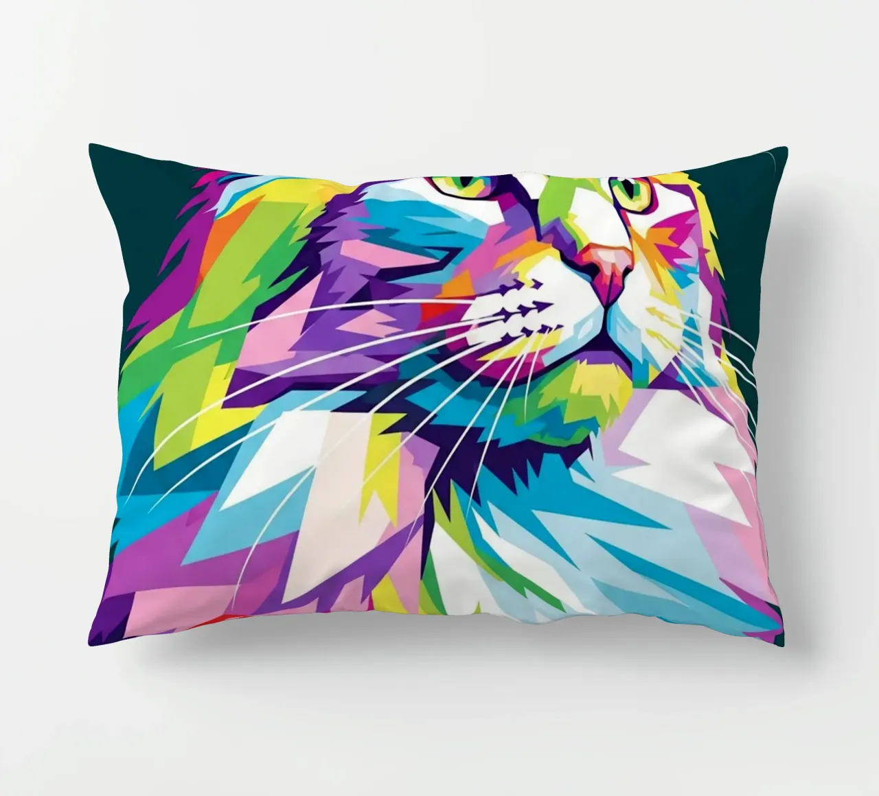 Gatto colorato (3) cuscino da Wild Life studio