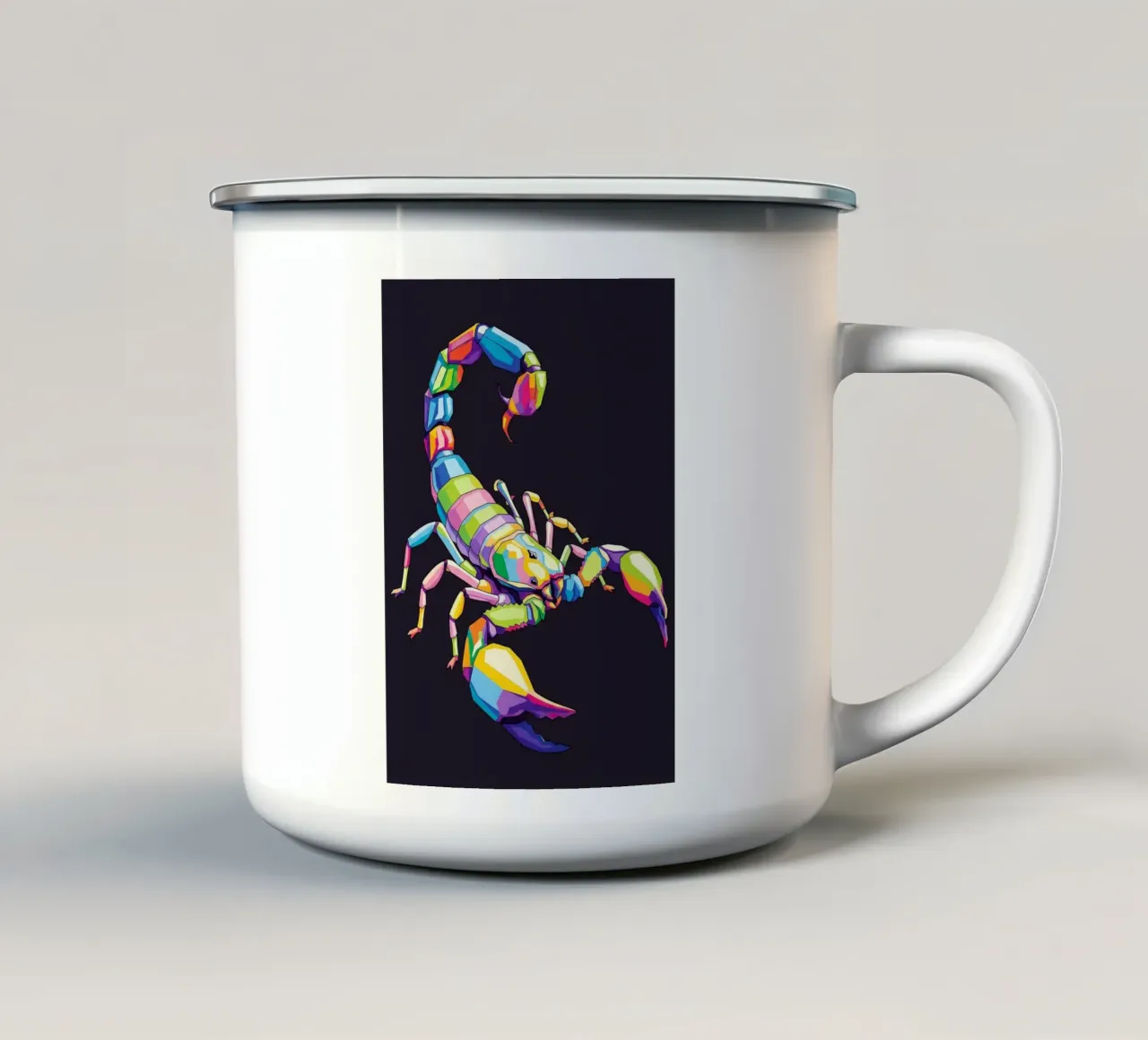 Colorato di scorpione (2) tazza in smalto da Wild Life studio