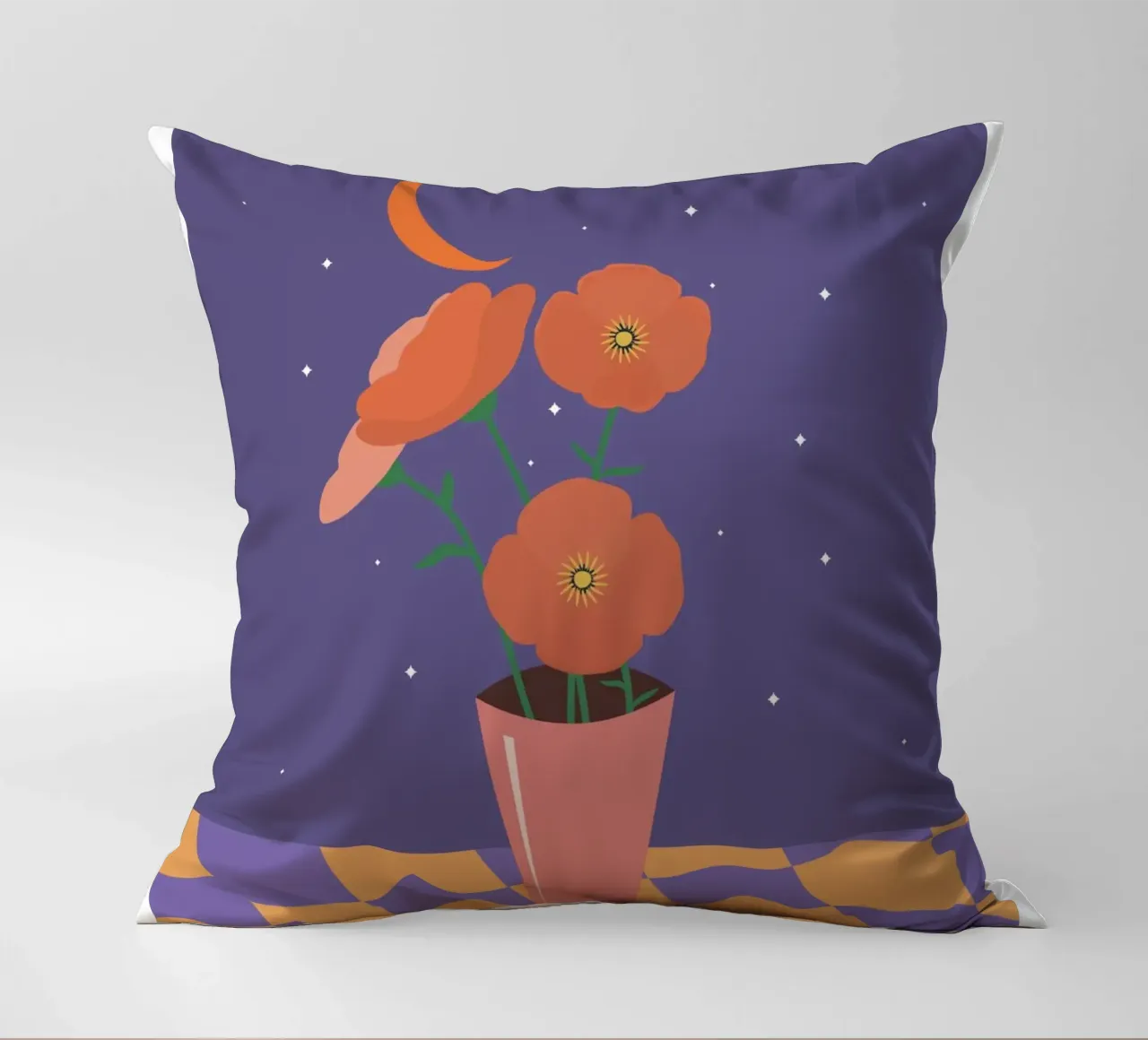 Vaso di fiori sotto un cielo stellato cuscino da pierosvisuals