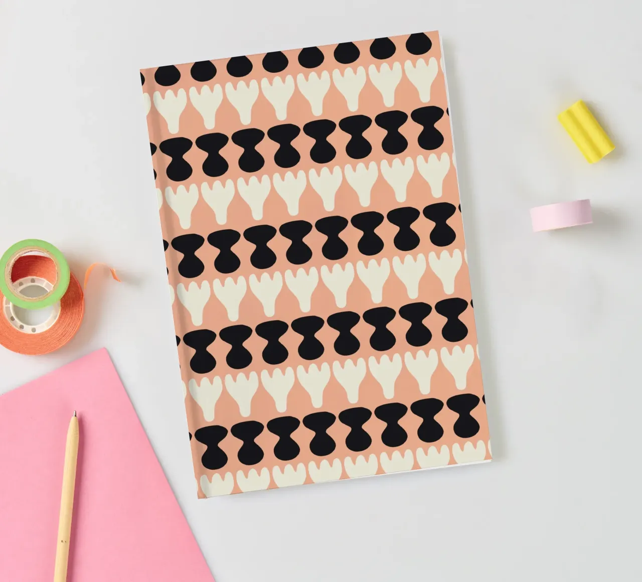 Repetitive pattern 10 notebook by Little Dean