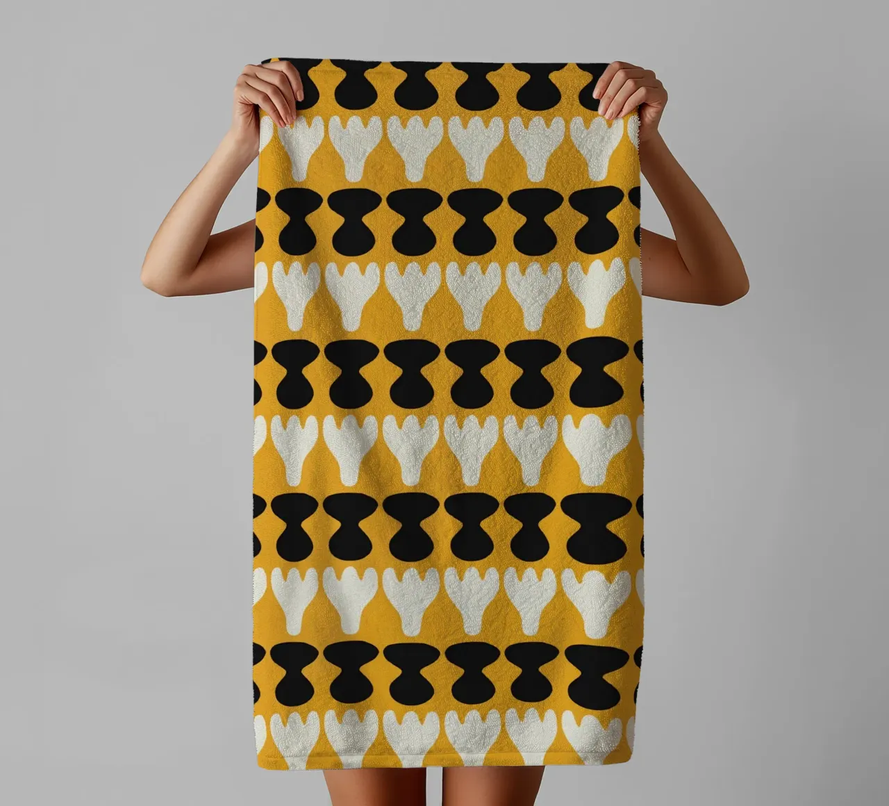 Repetitive pattern 11 towel by Little Dean