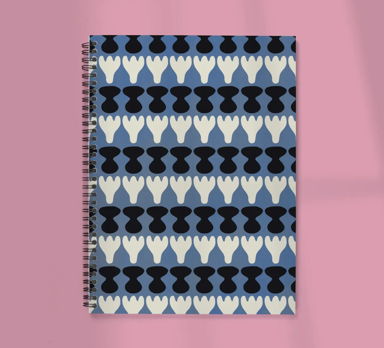 Repetitive pattern 13 spiral notebook by Little Dean