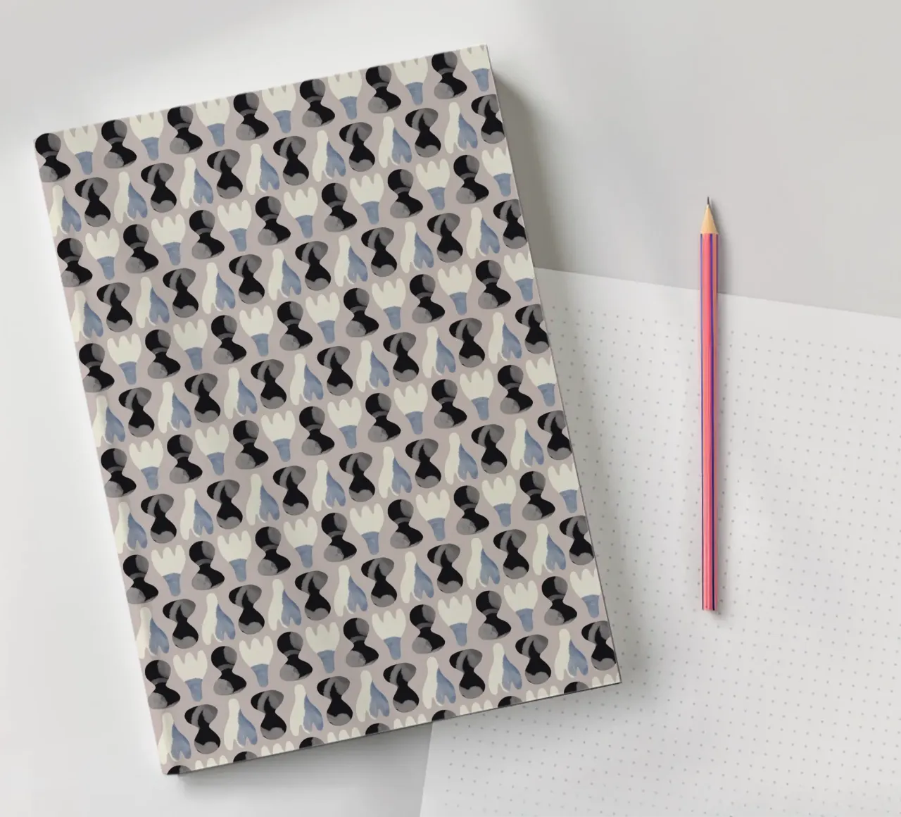 Repetitive pattern 14 notebook by Little Dean