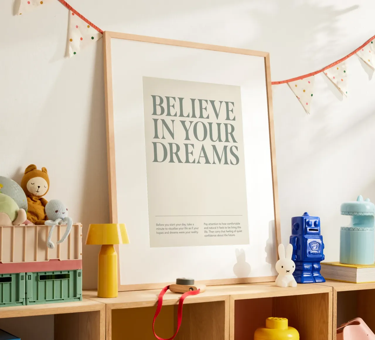 credere nei propri sogni poster con telaio in plastica da Karl Martin