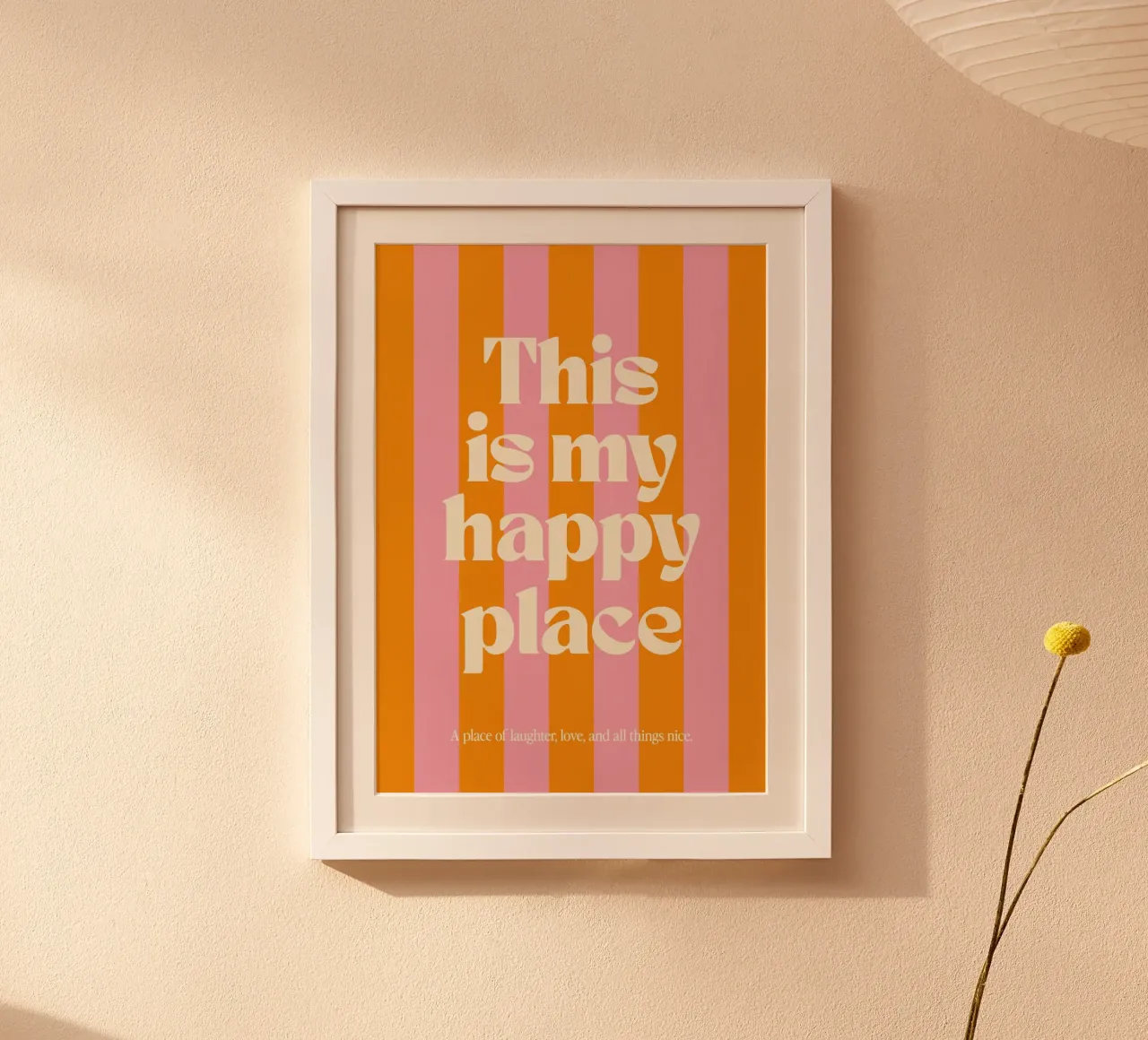 messaggio positivo espressione emotiva poster con telaio in plastica da Karl Martin