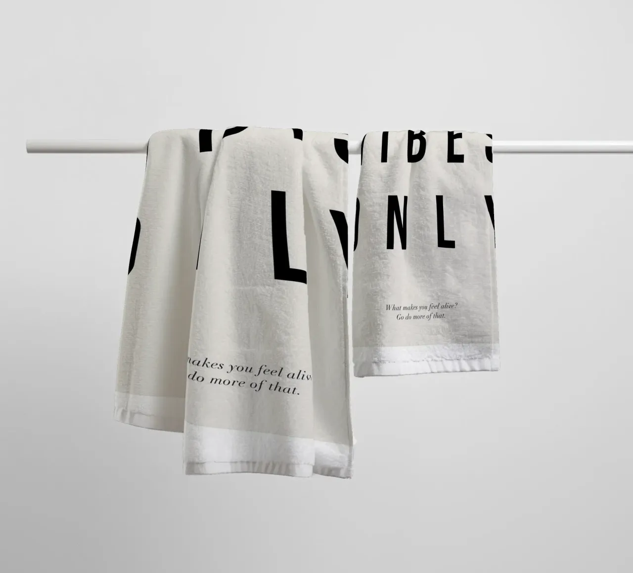 inspirational message motivation towel by Karl Martin