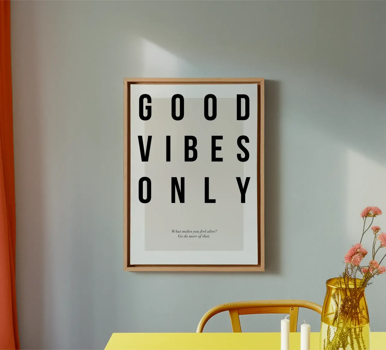 inspirational message motivation canvas with Floater frame by Karl Martin