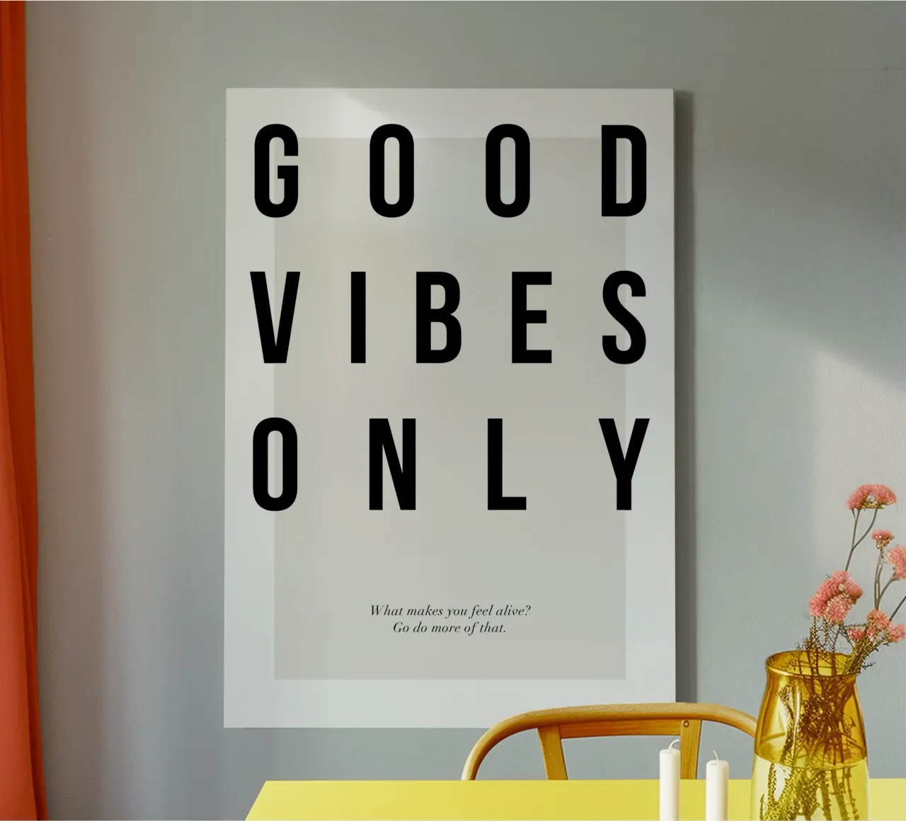 inspirational message motivation canvas with Floater frame by Karl Martin