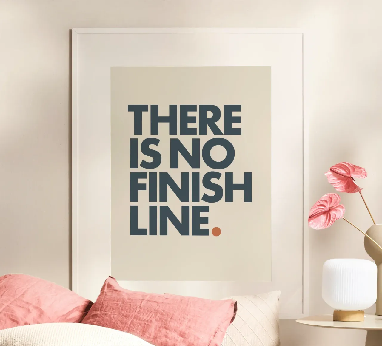 Text motivierendes Zitat Poster mit Aluminium Rahmen von Karl Martin