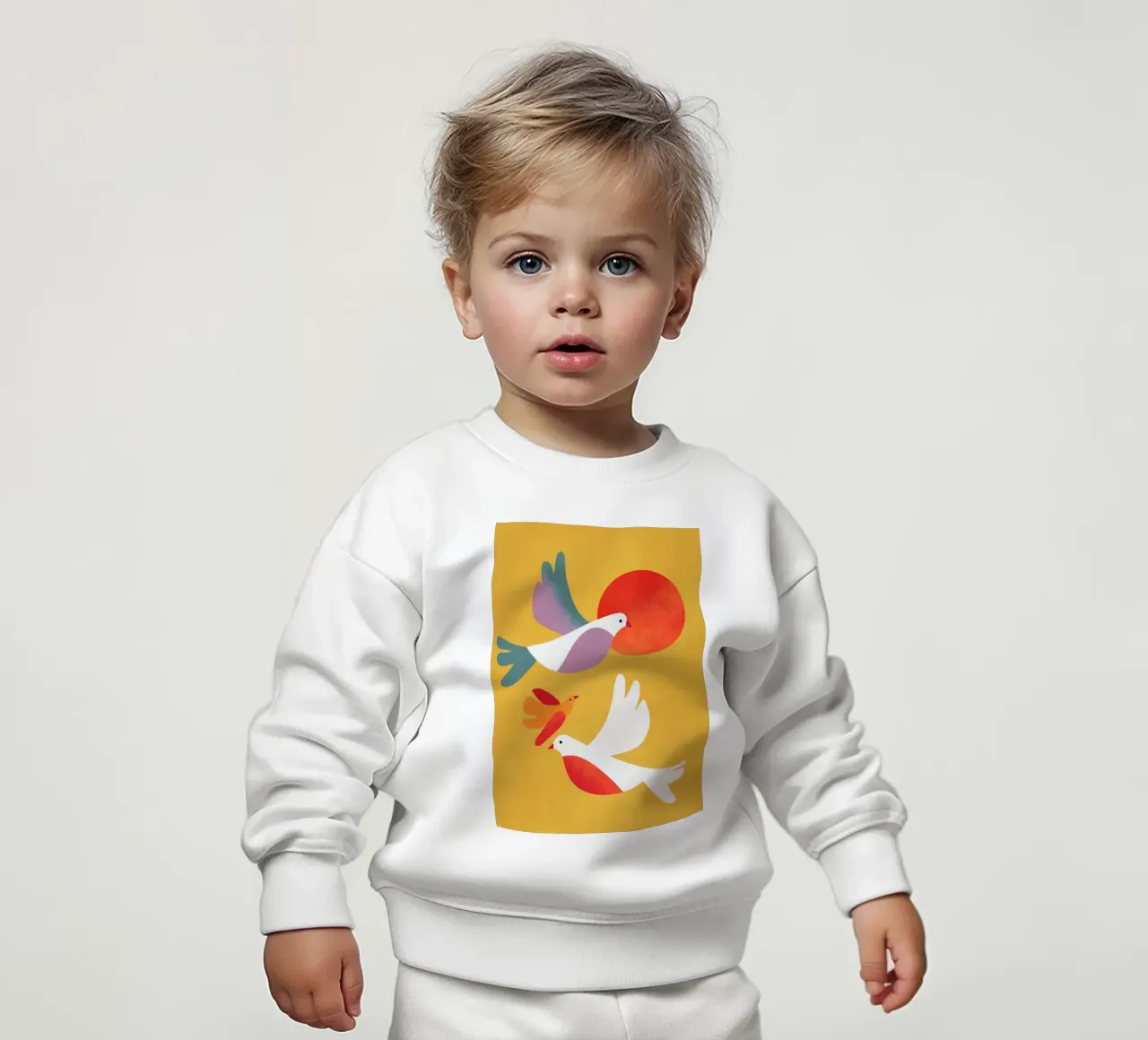 Three Little Birds felpa neonato da Kiara