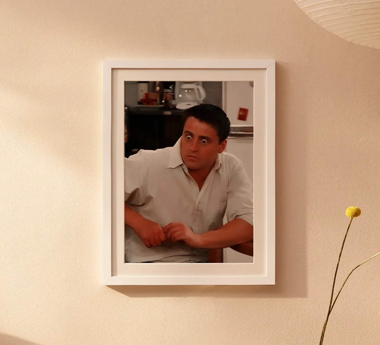 meme shows Joey Tribbiani poster da Low poly art