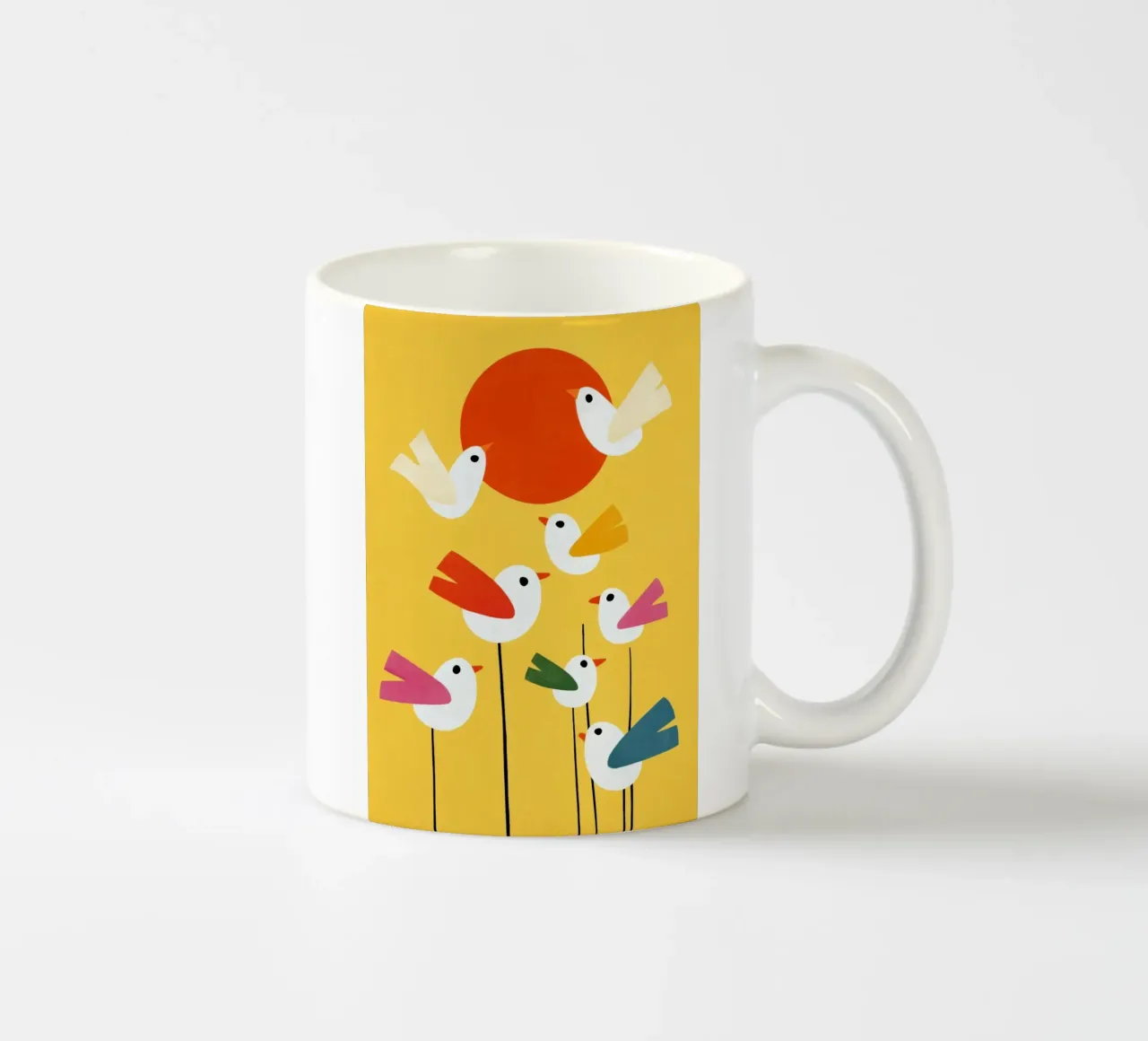 Sunny Bird Party tazza in ceramica da Kiara