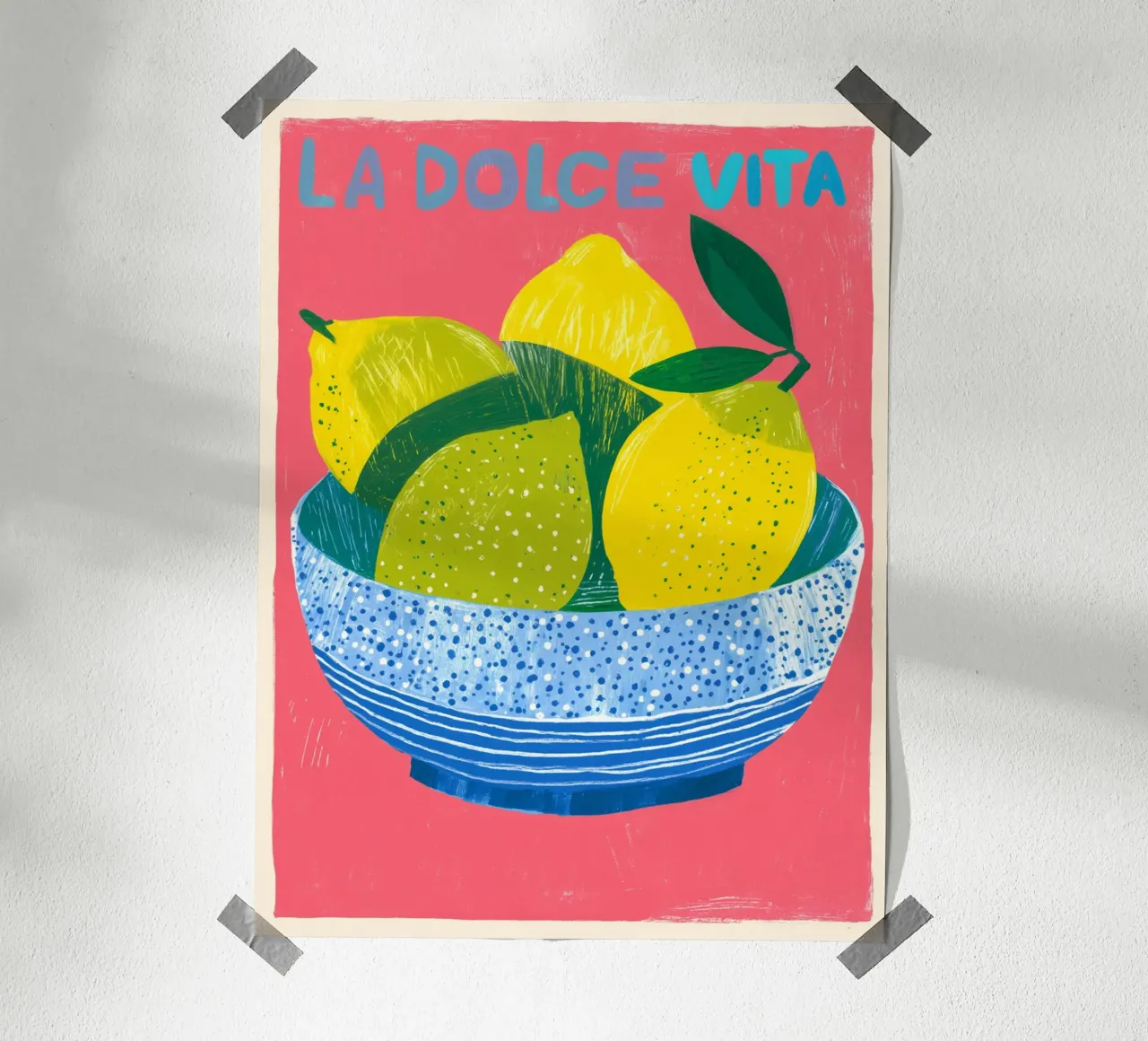 Dolce Vita Zitronen poster by Carinaprint
