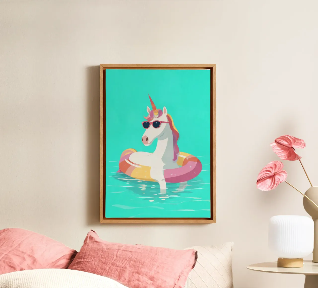 Magical Pool Day canvas by Kiara