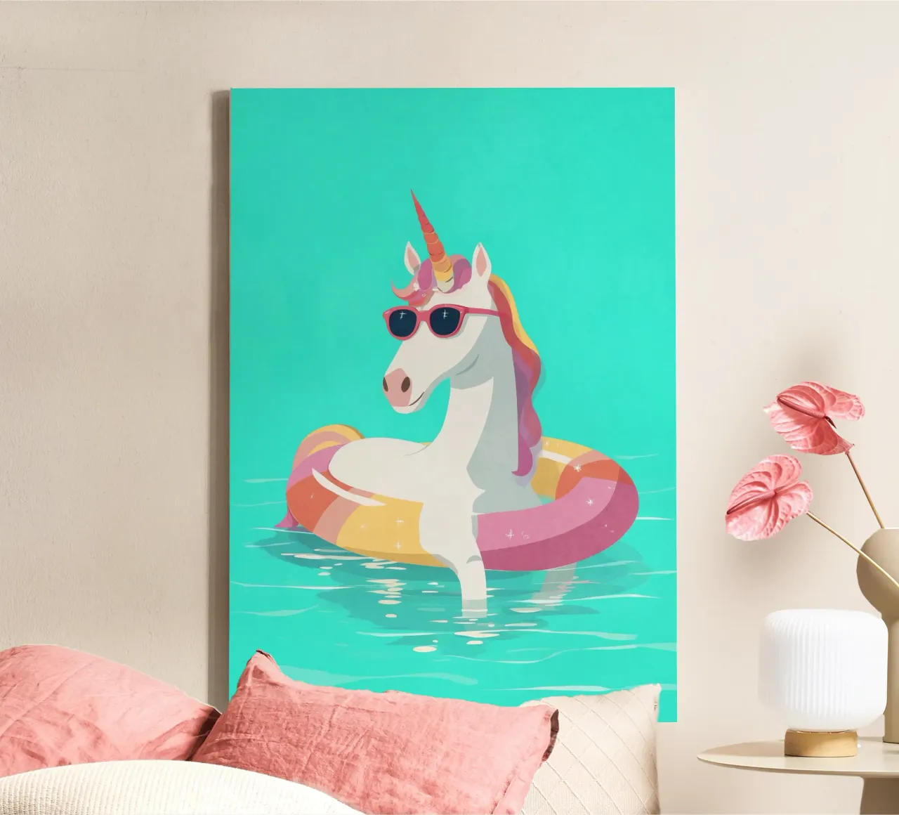 Magical Pool Day canvas by Kiara