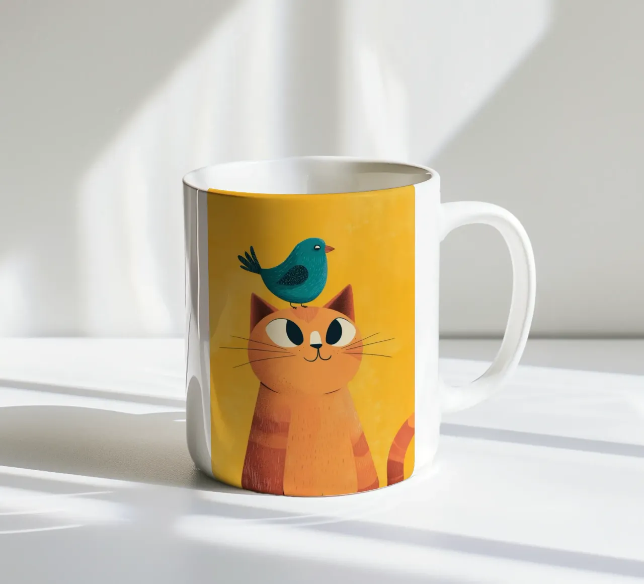 Meow Meets Tweet tazza in ceramica da Kiara