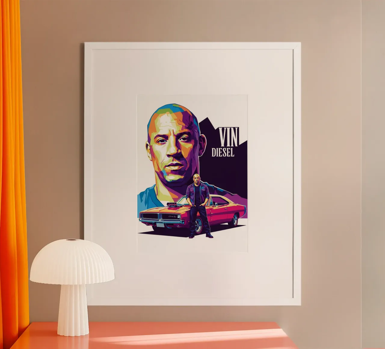 Vin Diesel - Dominic Toretto (2) poster con telaio in alluminio da Hantamrata