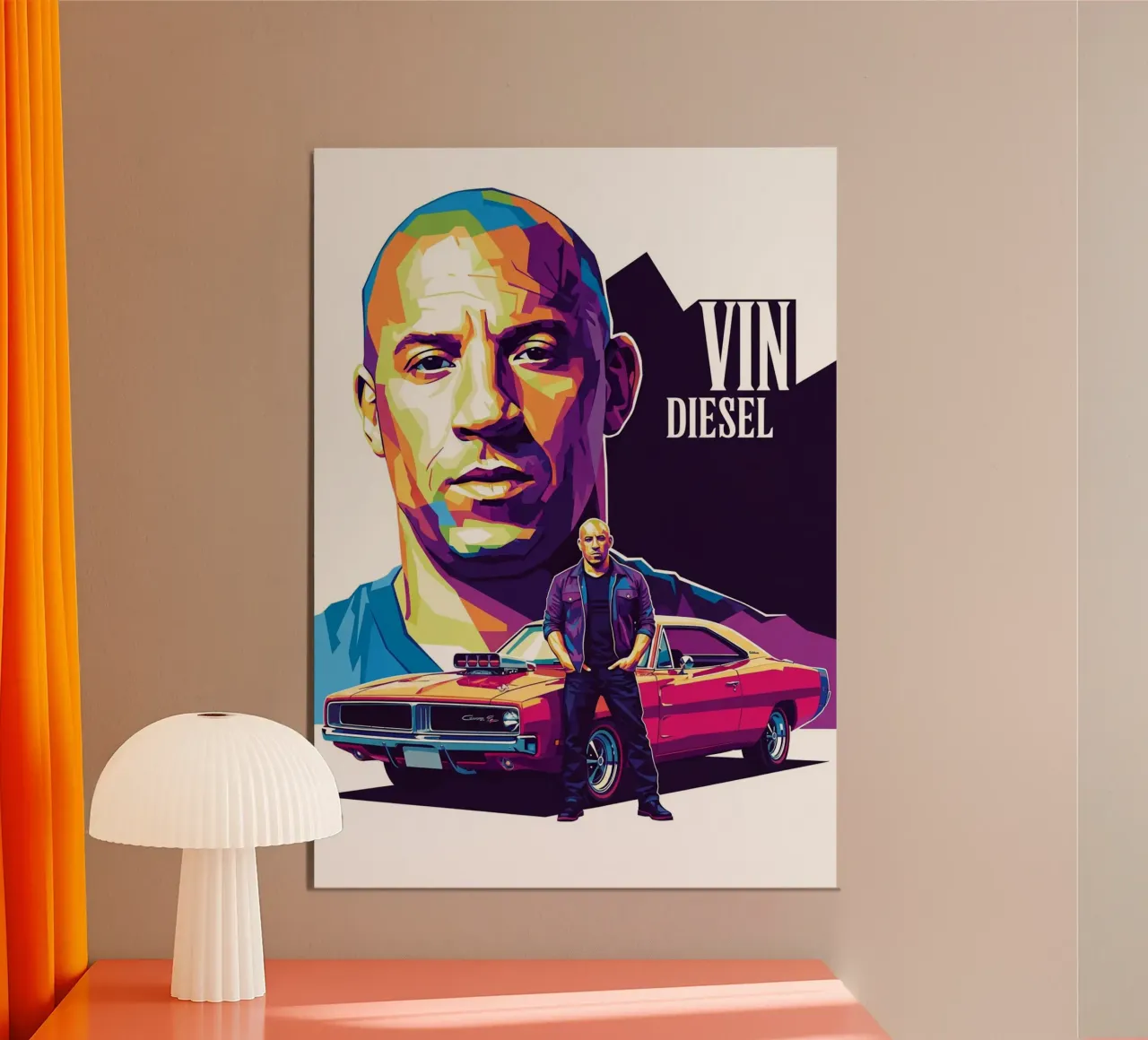 Vin Diesel - Dominic Toretto (2) poster con telaio in alluminio da Hantamrata