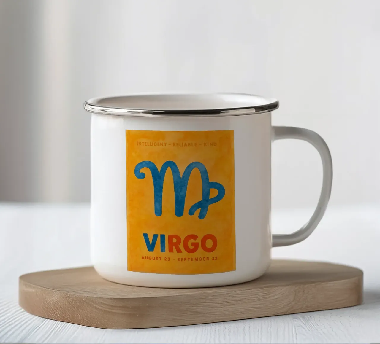 pittura zodiacale virgo tazza in smalto da Shillas