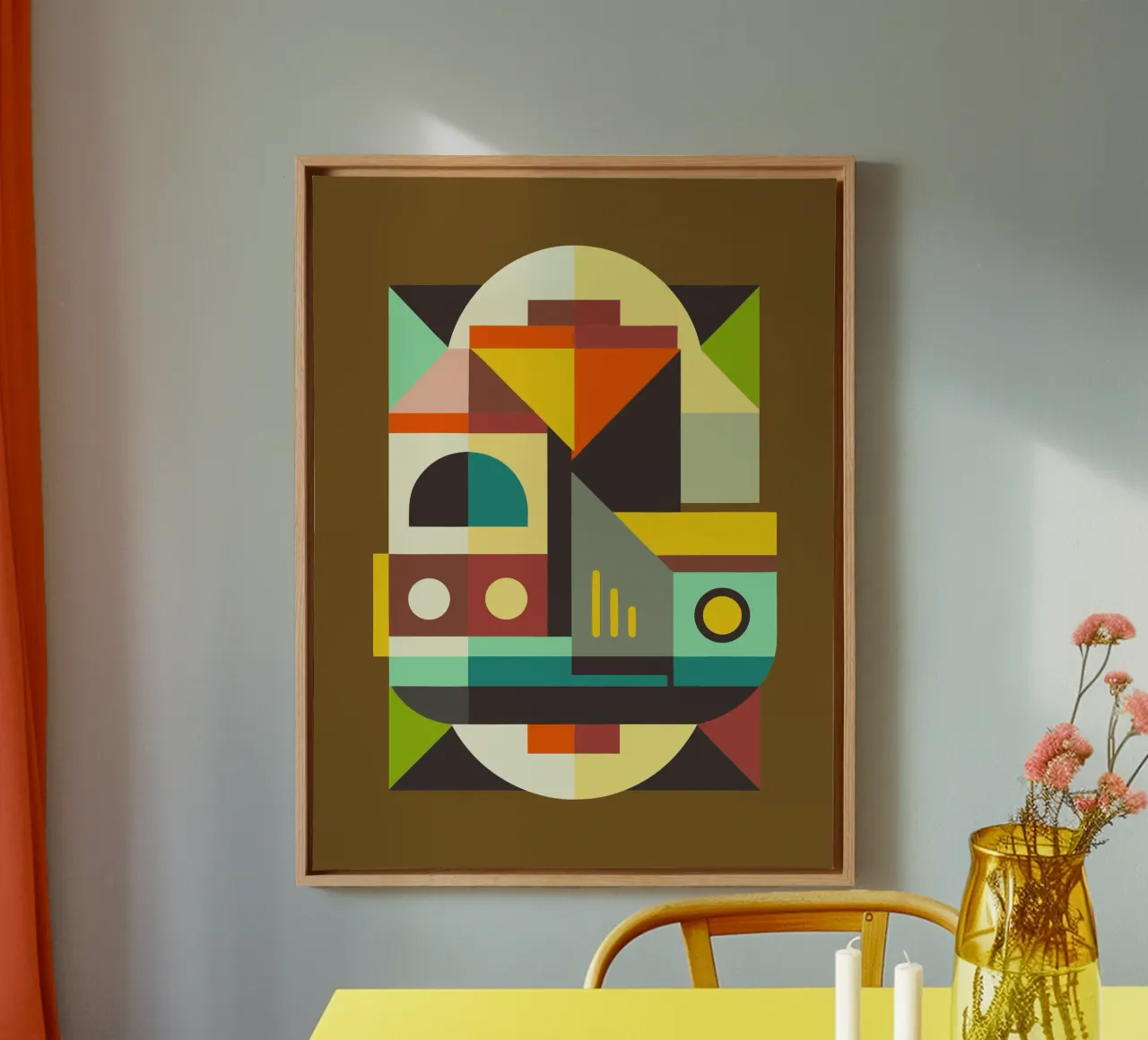 train vector illustration canvas with Floater frame by Shillas