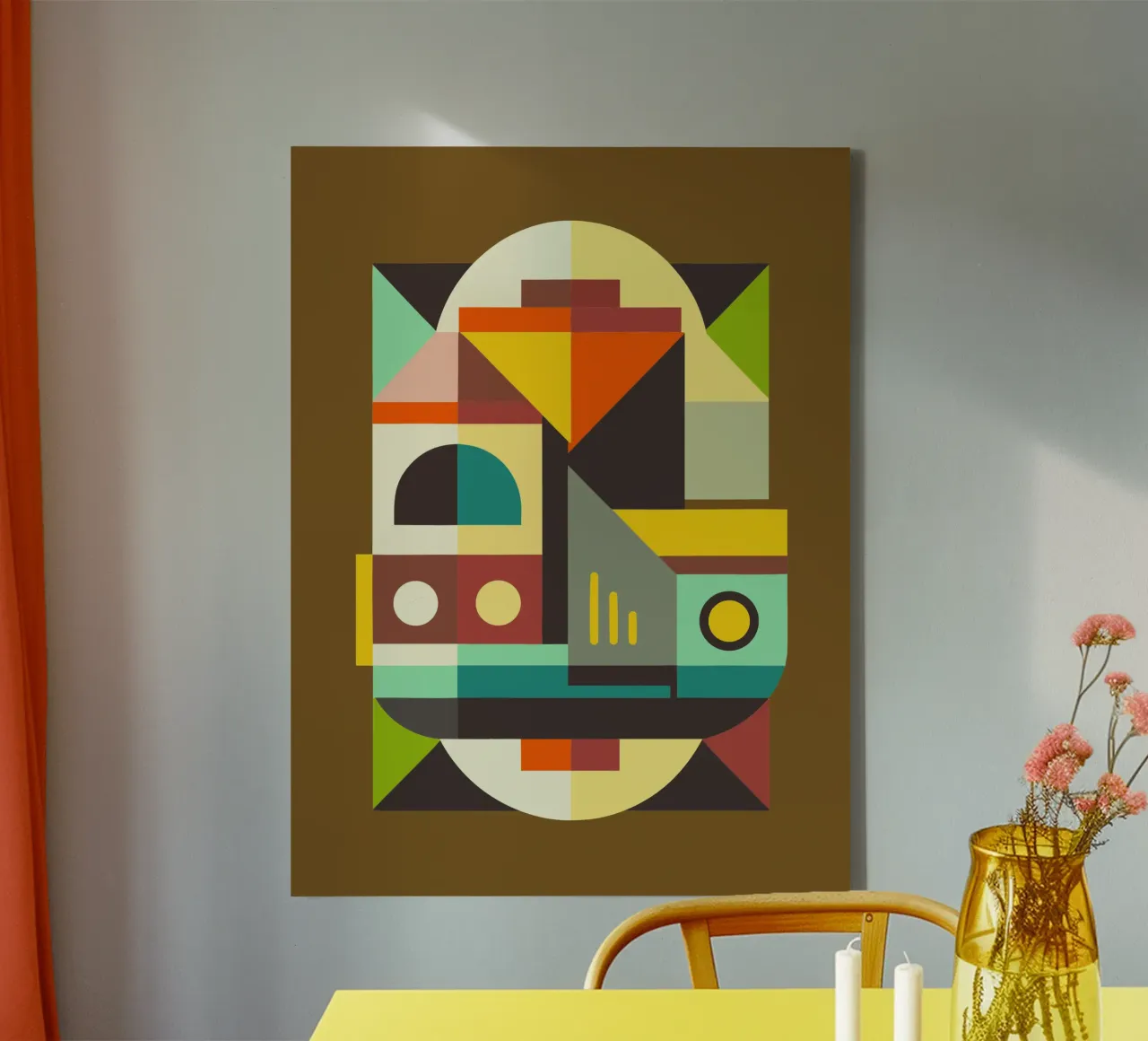 train vector illustration canvas with Floater frame by Shillas