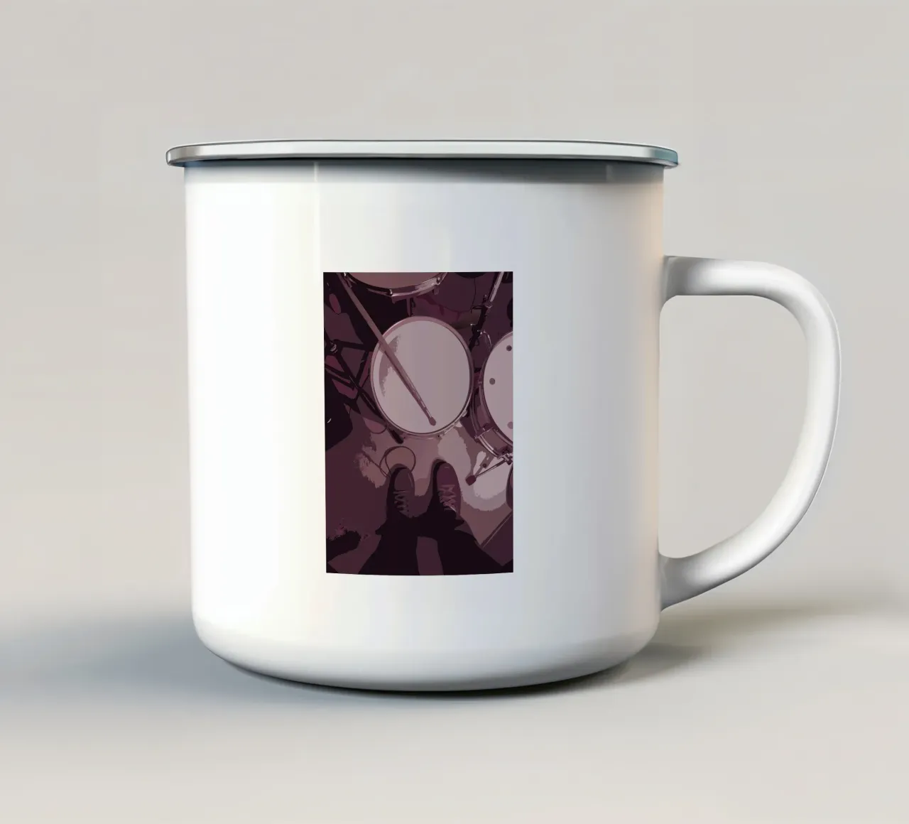 Batterista tazza in smalto da MUSIC EDITION