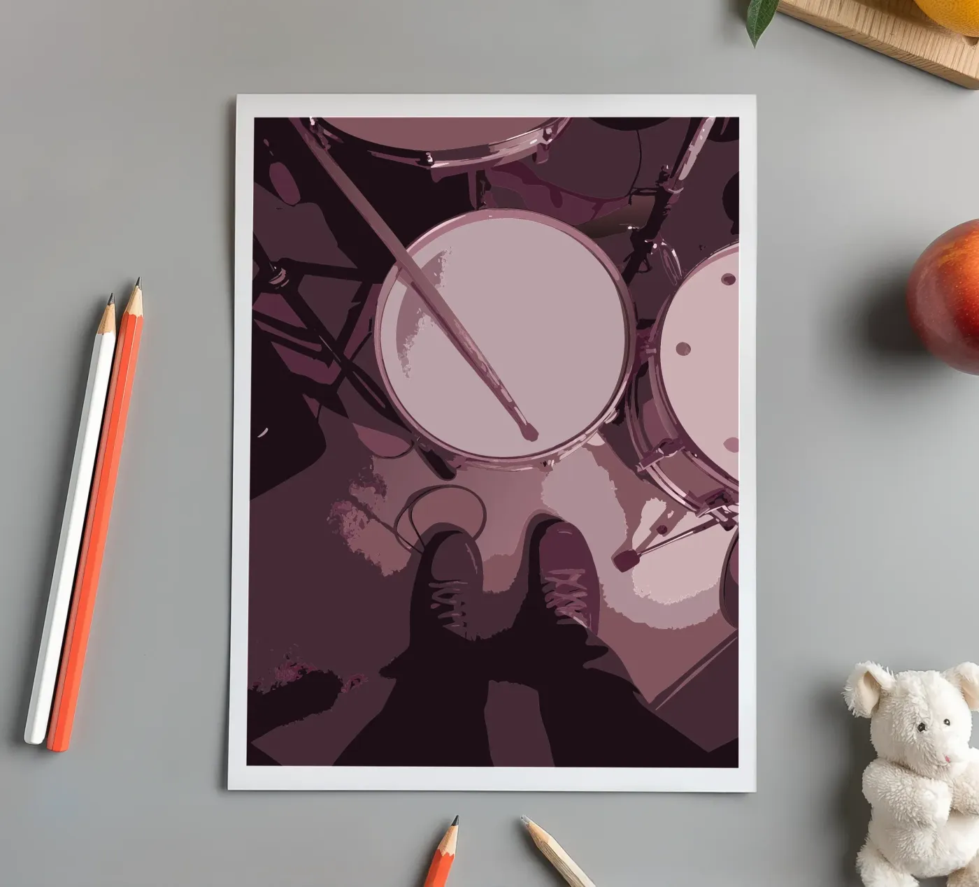 Drummer sticker sheet by MUSIC EDITION