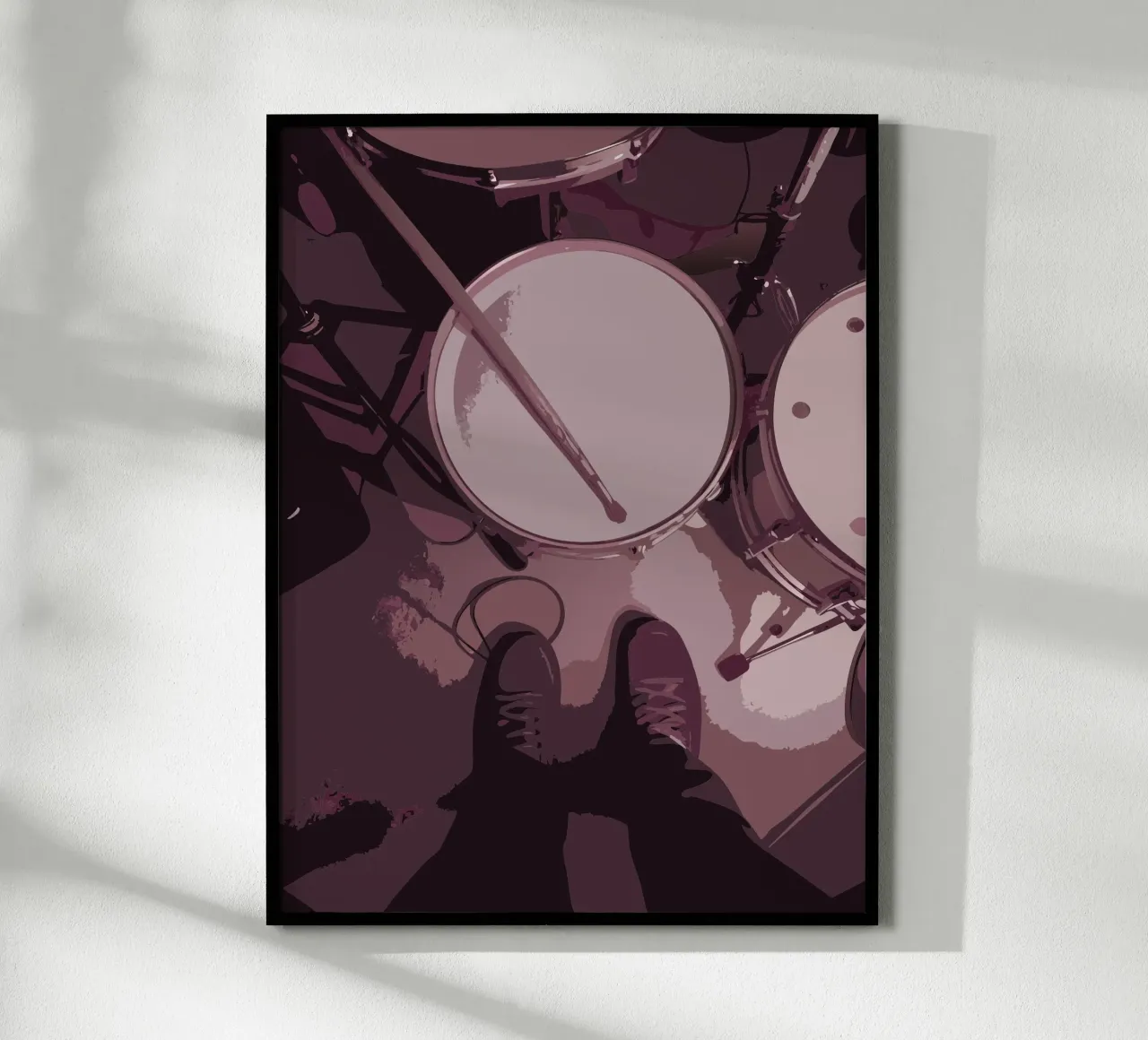 Batterista poster con telaio in plastica da MUSIC EDITION