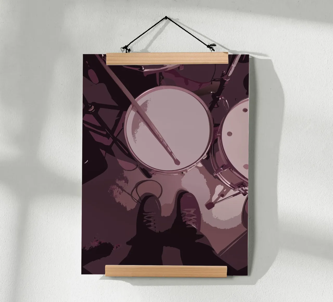 Batterista poster con telaio in plastica da MUSIC EDITION