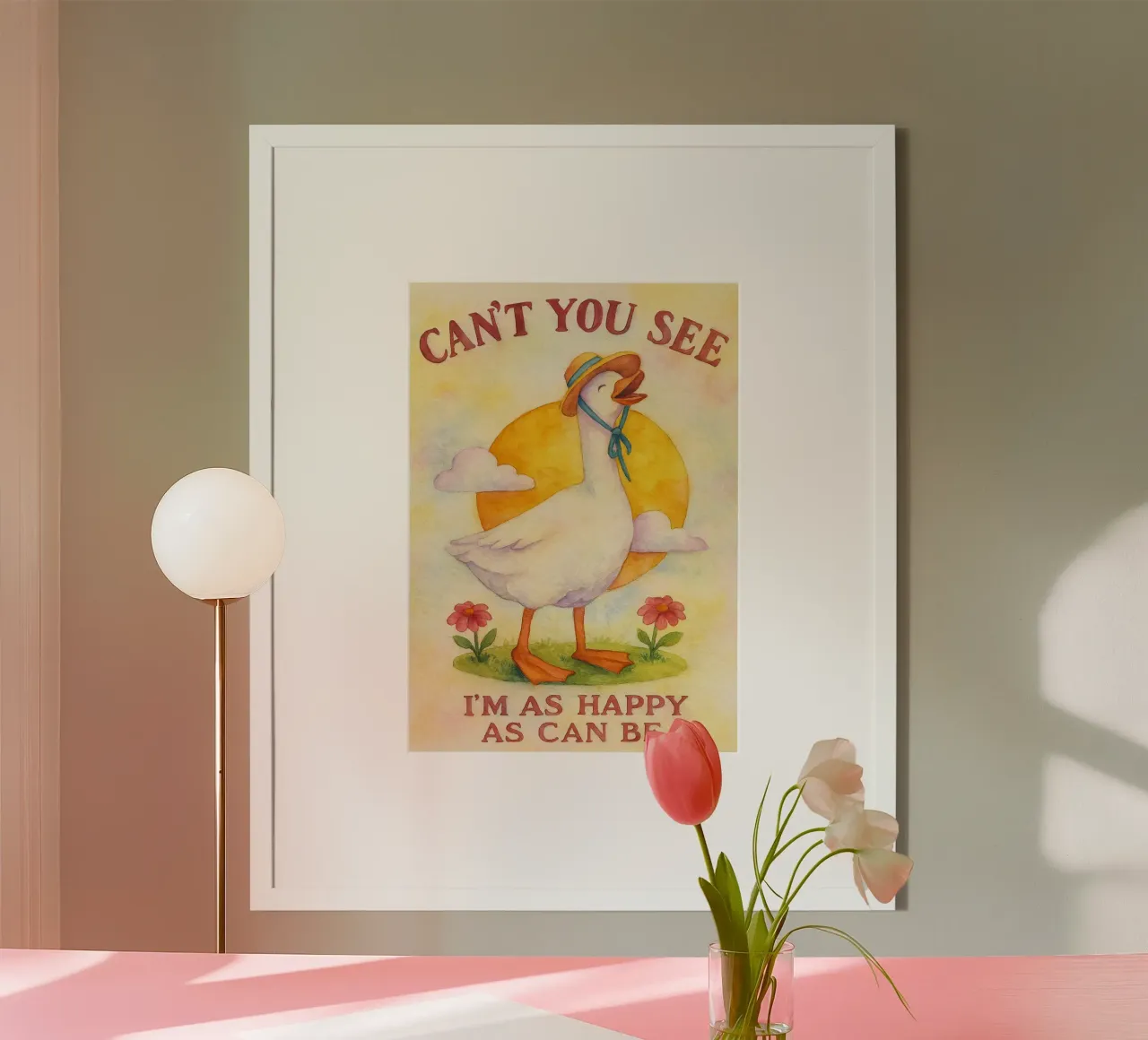no se puede ver cisne dibujo ilustración poster con marco de aluminio de citralake