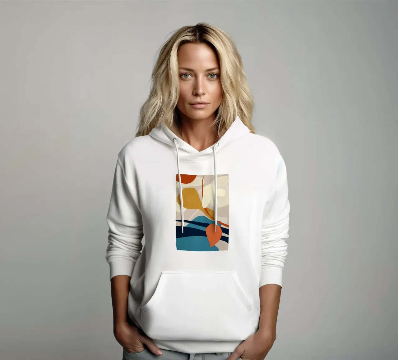Arte astratta 44 felpa con cappuccio da ThingDesign