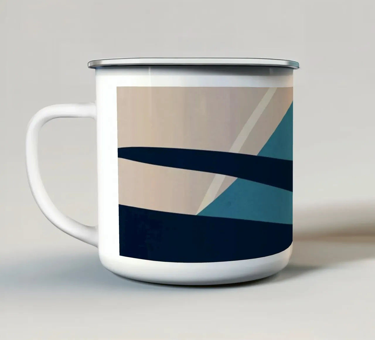 Abstracte kunst 44 emaille mok van ThingDesign
