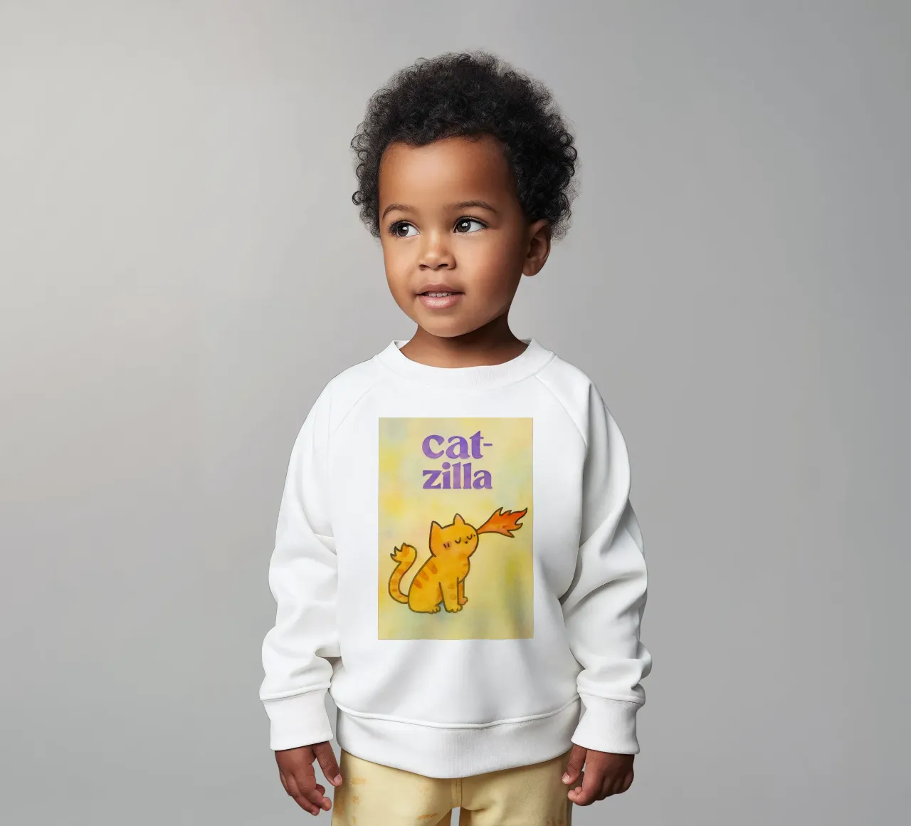 catzilla dibujo ilustración sudadera de bebé de citralake