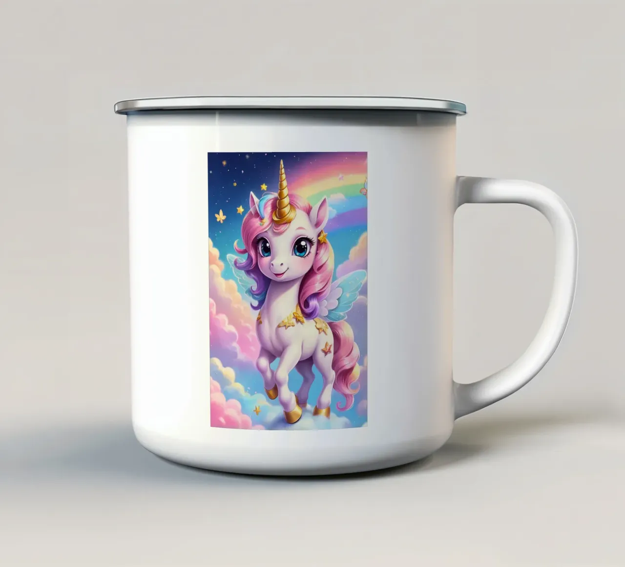 Unicorn cute tazza in smalto da Cute Art