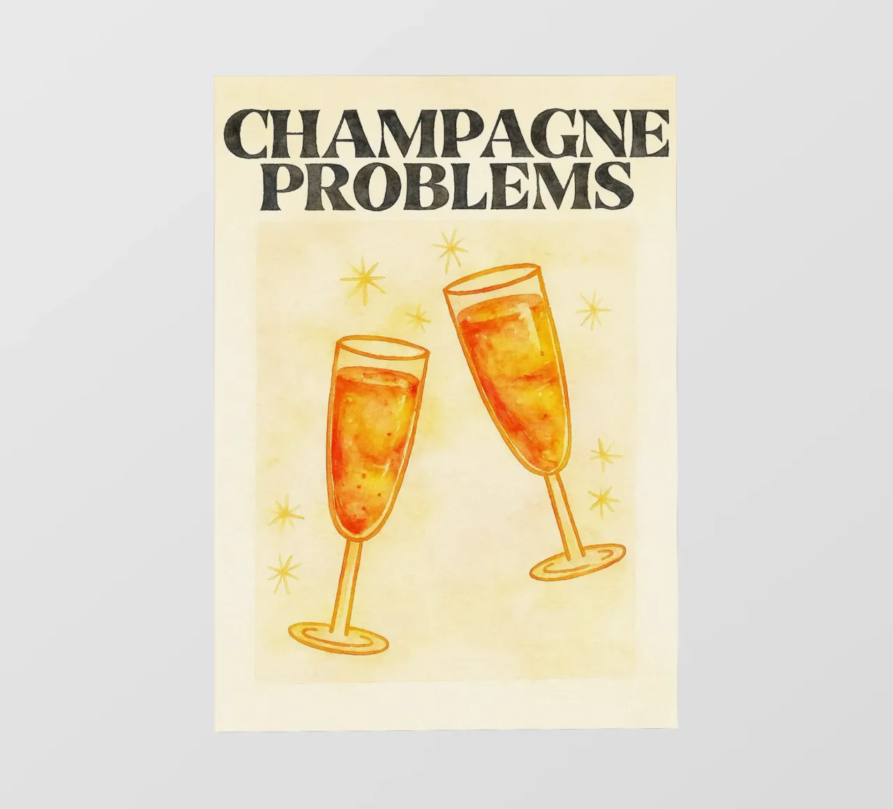 problemi di champagne disegno illustrazione pellicola backlit da citralake