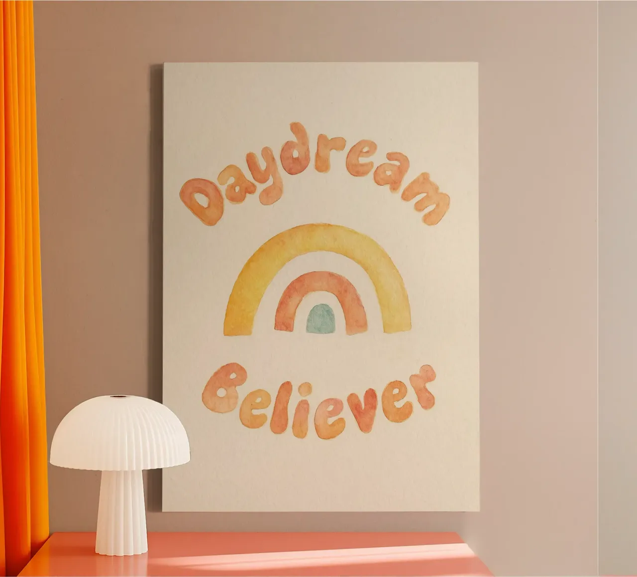 dagdroom gelovige tekening illustratie canvas met Baklijst van citralake