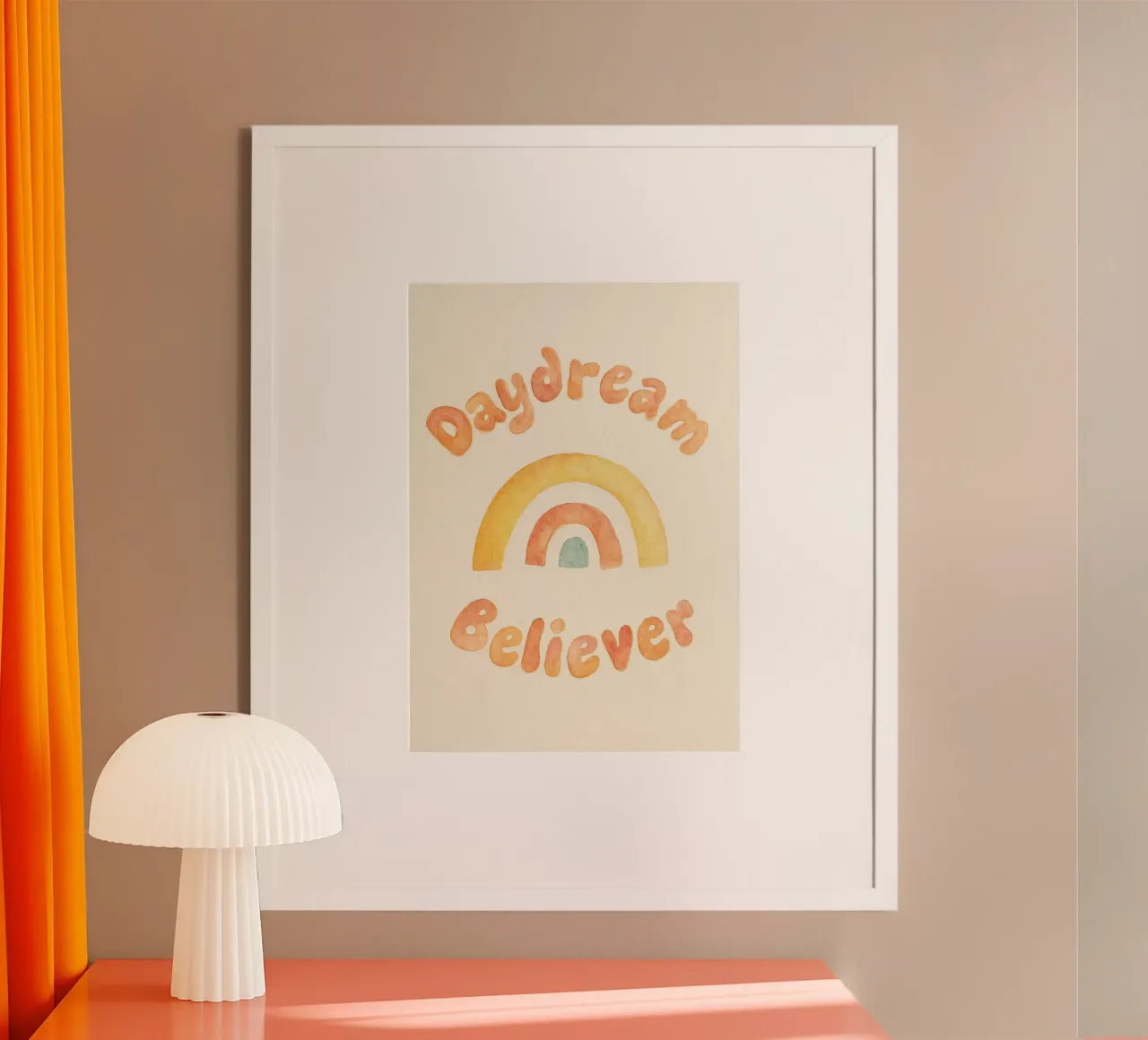 sogno ad occhi aperti credente disegno illustrazione poster con telaio in alluminio da citralake