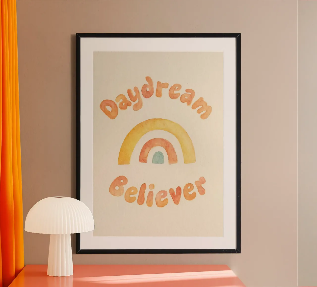 sogno ad occhi aperti credente disegno illustrazione poster con telaio in alluminio da citralake