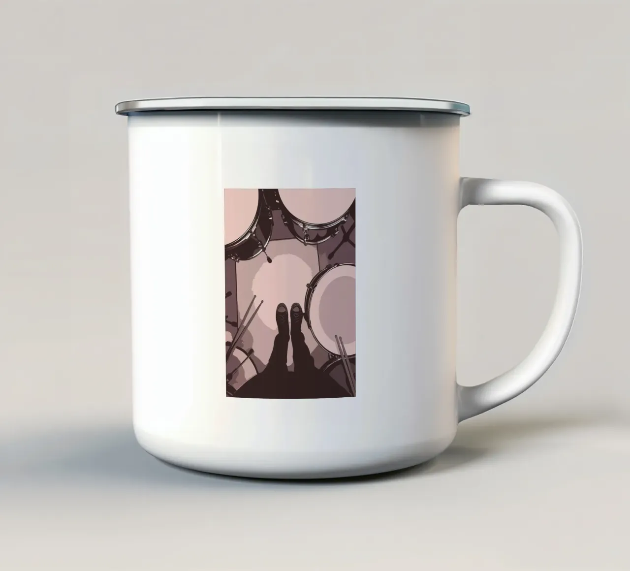 Batterista tazza in smalto da MUSIC EDITION