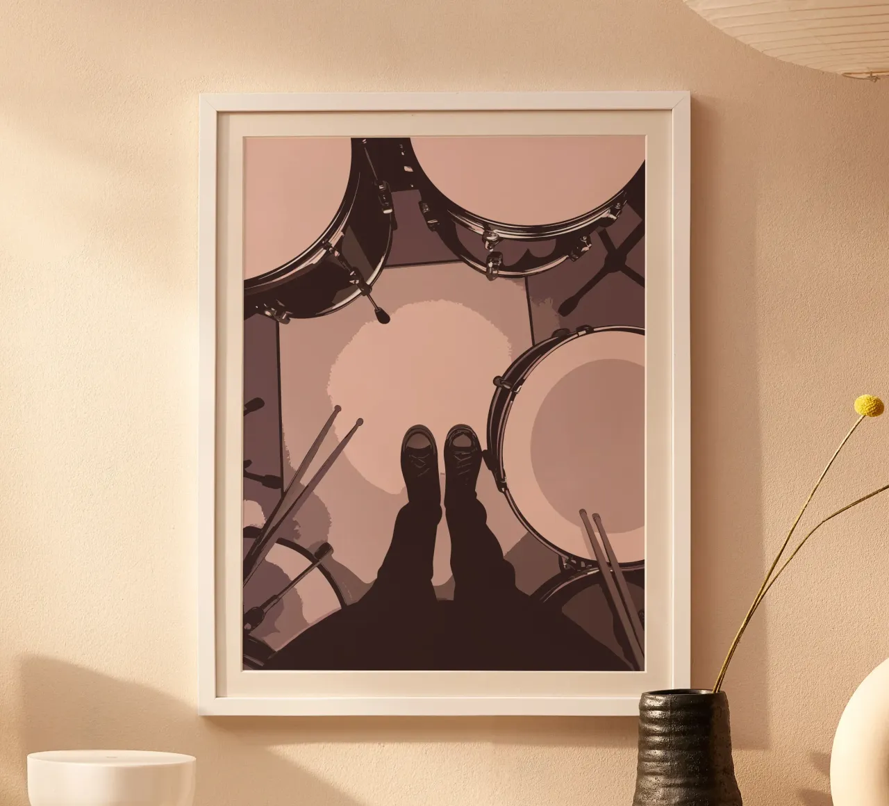 Batterista poster con telaio in plastica da MUSIC EDITION