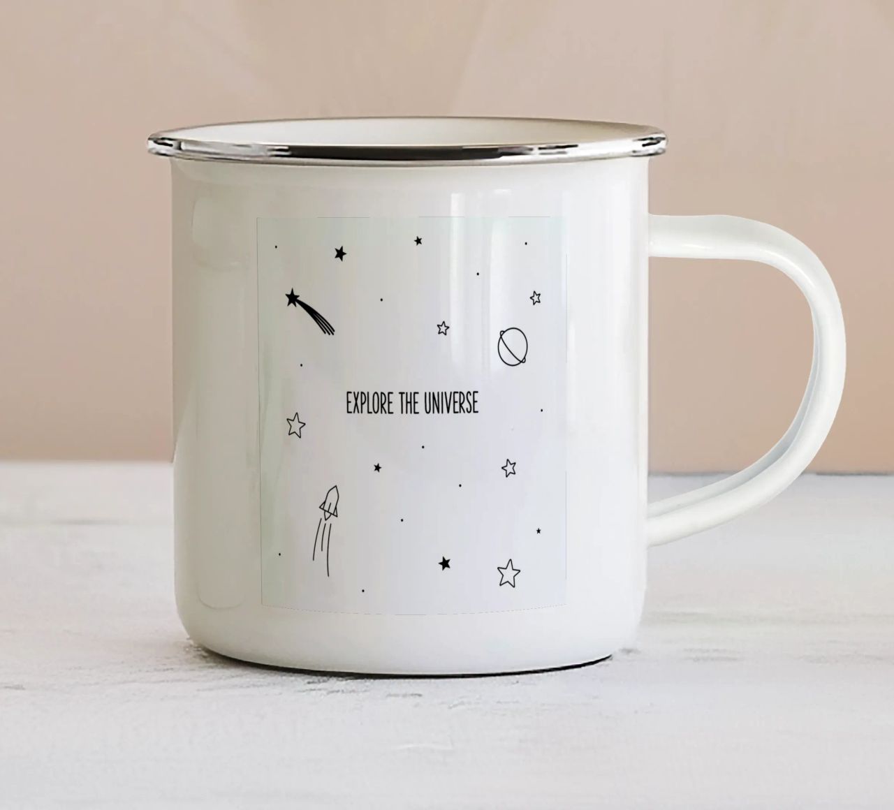 Universe tazza in smalto da Evita Witzenhausen