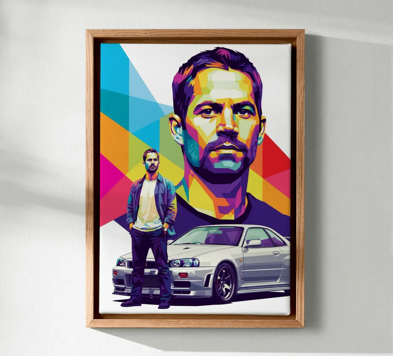 Paul Walker kunst (2) canvas met Baklijst van Hantamrata
