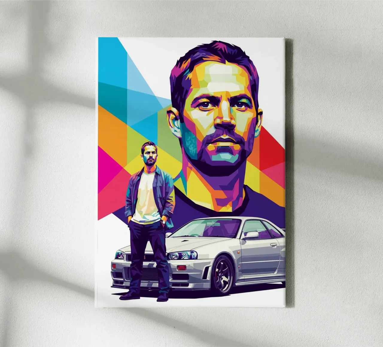 Paul Walker kunst (2) canvas met Baklijst van Hantamrata