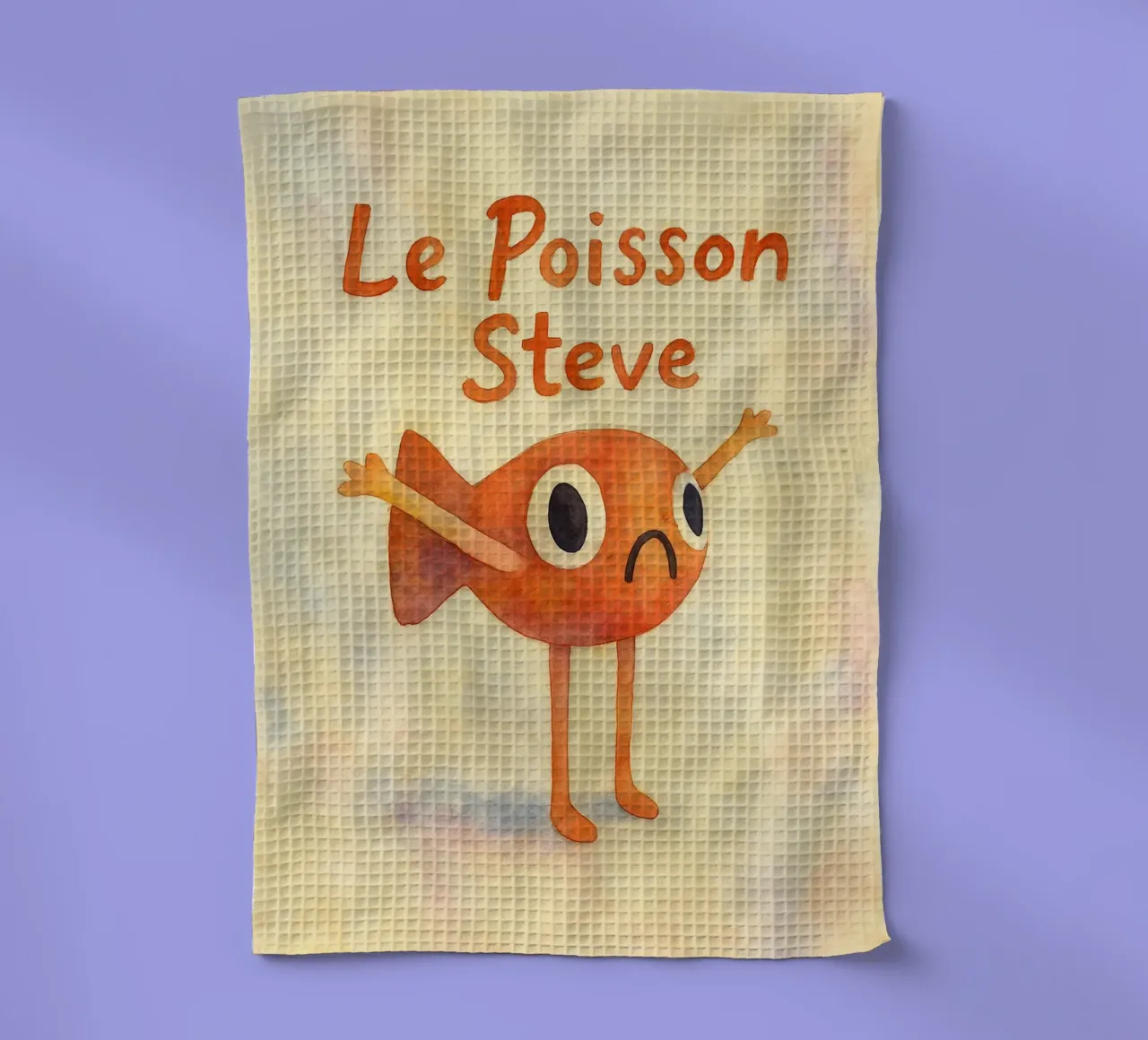 poisson drôle le poisson steve dessin illustration torchon de citralake
