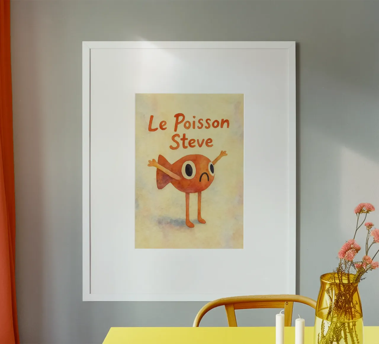 lustiger fisch le poisson steve zeichnung illustration Poster von citralake