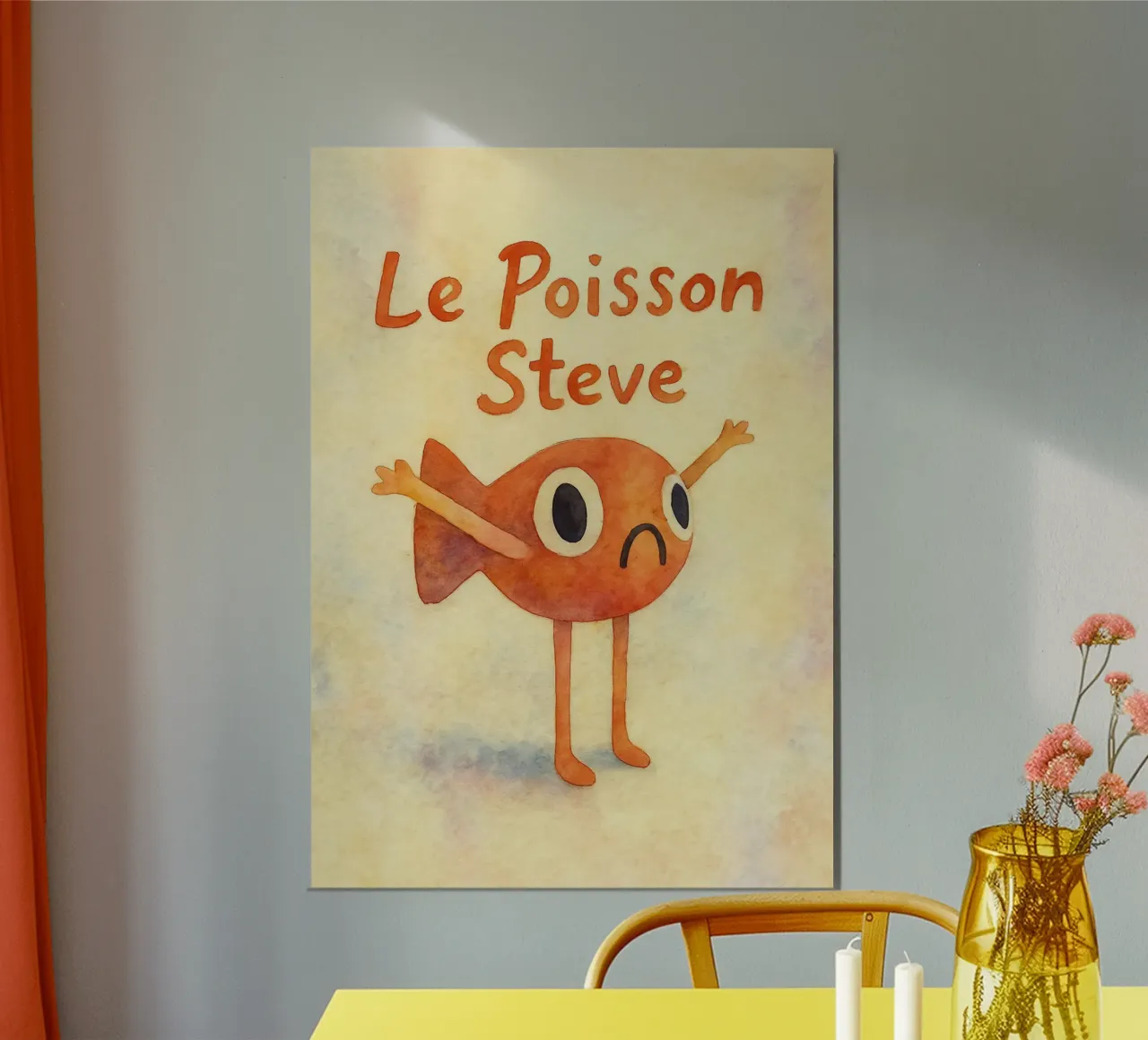lustiger fisch le poisson steve zeichnung illustration Poster von citralake